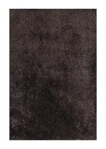 Charcoal Plain Shaggy Easy to clean Rug for Dining Room Bed Room and Living Room-120cm X 170cm