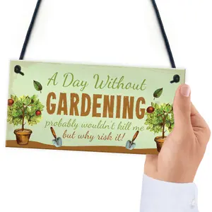 Red Ocean Funny Garden Signs And Plaques Hanging Summer House Sign Funny Gardener Gift