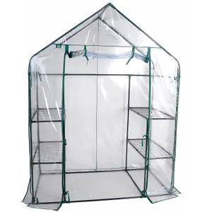 PVC Cover for Walk In Greenhouse Garden Grow Green House with 4