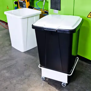 Durable DURABIN 90L Square Recycling Bin Lid - Food & Freezer Safe - Green