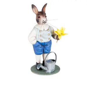 Rabbit with Watering Can and Flower