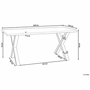 Carlita Dining Table H78 x L200 x W102cm