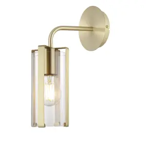 GoodHome Saiphi Contemporary Gold effect Wall light