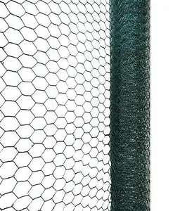 10m Green PVC Coated Galvanised Chicken Garden Wire Netting or Fencing