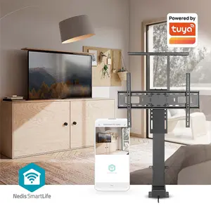 Smart Motorised Lift TV Stand for 37-80" Screen Max 60kg Adjustable Height with Remote Control