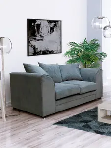 Casper Fabric 2 Seater Sofa Grey