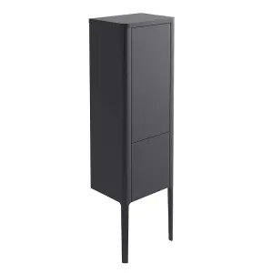 Sutton Blue Grey Floor Standing Tall Bathroom Storage Cabinet (H)1510mm (W)430mm