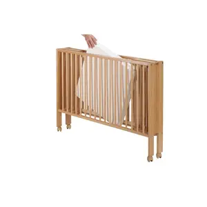 Cot with Mattress Beech