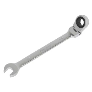 Sealey Flexi-Head Ratchet Combi Spanner Chrome Vanadium Steel 10mm FHRCW10