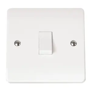 Click Scolmore Mode Rocker Light Switch 20A 1 Gang Double Pole White - CMA622