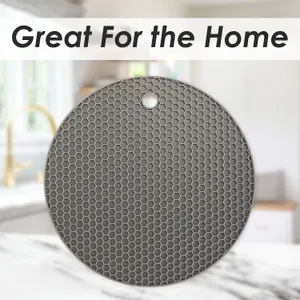 Air Fryer Liner Round Silicone Trivet Accessory Reusable Non Stick Grey