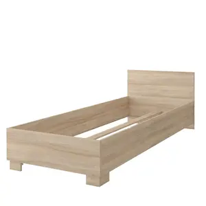 Stylish Oak Sonoma Single Bed H700mm W935mm L2060mm - Perfect for Modern Youth Bedrooms