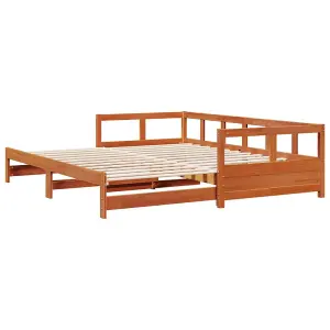 Berkfield Daybed without Mattress Wax Brown 80x200 cm Solid Wood Pine