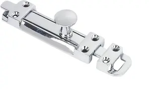 Sliding Surface Door Tower Bolt 95mm x 25mm (4 x 1 Inch) Polished Chrome