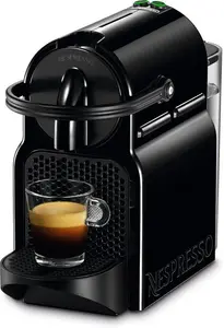 Nespresso Delonghi EN 80.B - Inissia Capsule Coffee Pod Machine - Auto Brew Stop, Fast Heat-Up, Auto Off - 0.8 Liters, 19 Bar - Incl. 16 Pods - Black