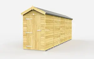 4 x 20 Feet Apex Shed - Single Door Without Windows - Wood - L592 x W118 x H217 cm