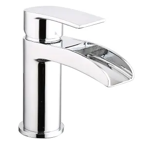 SunDaze Chrome Bathroom Waterfall Basin Sink Mixer Tap Lever Faucet