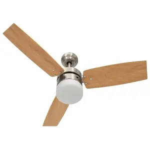 Dorne 108cm Ceiling Fan with LED Lights Brown