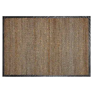 Jute Area Rug 140 x 200 cm Black and Beige GERCE