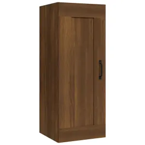 Berkfield Hanging Cabinet Brown Oak 35x34x90 cm Engineered Wood