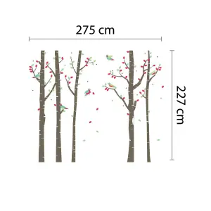 Walplus Birch Tree Forest with Swarovski Crystals Wall Sticker Art DIY Decal