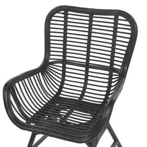 Dining Chair TOGO Rattan Black