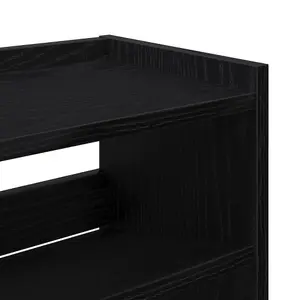 Berkfield Shoe Rack Black 80x25x81 cm Engineered Wood