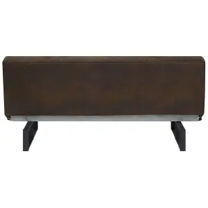 Sofa Bed DERBY Dark Brown Faux Leather