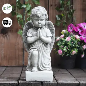 Small Praying Kneeling Cherub Memorial Ornament