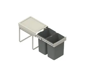 REJS recycle bin, pull out waste bin - W: 400mm (JC602), with front fixing brackets