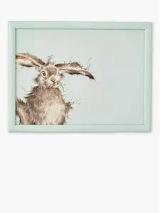 Wrendale Designs Hare Lap Tray, Green/Brown