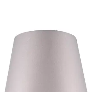 GoodHome Lokombi Light grey Fabric dyed Light shade (D)20cm