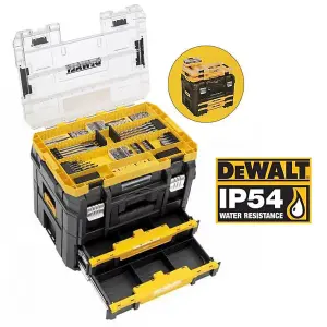 Dewalt DWST83395-1 TStak 2 IP54 Combo II IV Tool Storage Box 2 Drawers 85 Pc Set