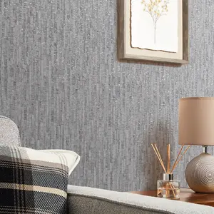 Natural Cork Wallpaper In Grey