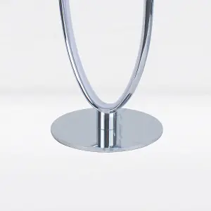 First Choice Lighting Polished Chrome LED Oval Table Lamp