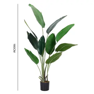 160 cm H Garden Decoration Artificial Green Banana Tree with Pot