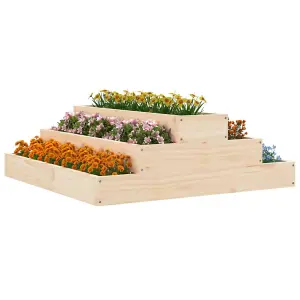 Berkfield Planter 80x80x27 cm Solid Wood Pine