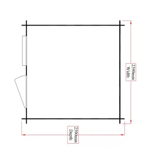 Shire Hartley 8x8 ft & 1 window Apex Wooden Cabin (Base included)