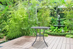 Centurion Supports POSITANO Grey Garden and Patio Cast Aluminium Bistro Table