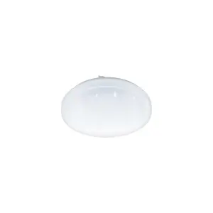 Wall Flush Ceiling Light White Shade White Plastic With Crystal Effect LED 11.5W