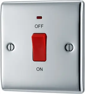 BG 45A Rocker Raised slim Control switch with LED indicator Gloss