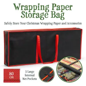 CKB Ltd Christmas Birthday Roll Wrapping Paper Storage Bag Case