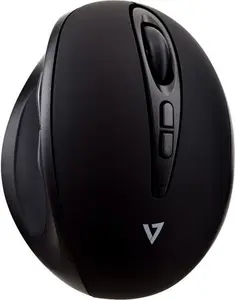 V7 Wireless Ergonomic 7-Button/Adjustable DPI Mouse- MW400 - Black