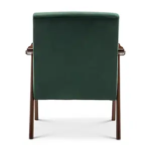 Velvet Bottle Green Selma Accent Chair