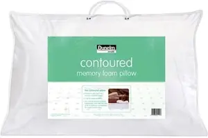 Dunelm Value Memory Foam Side Sleeper Contour Pillow, White, Polycotton