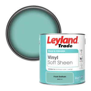 Leyland Trade Vinyl Soft Sheen Walls & Ceilings Emulsion Paint Fresh Seafoam (PPG17-31) - 2.5L