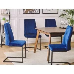 Caldicott Upholstered Dining Chair (Set of 2) Blue