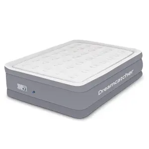 Dreamcatcher Premium Blow up Inflatable Double Air Bed Mattress with Built in Pump 191 x 137 x 46cm and Storage Bag Included