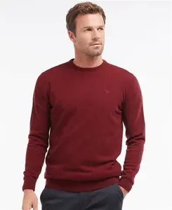 Barbour Essential Lambswool Crew Neck Jumper Ruby XL