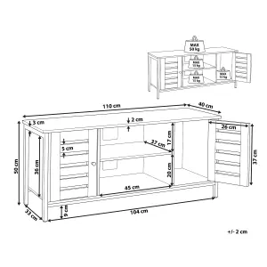 Beliani Industrial TV Stand Dark Wood VILSECK